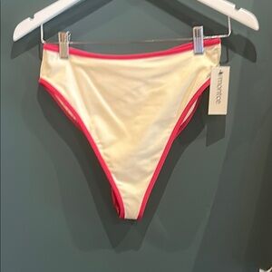 Montce Bikini Bottoms in Cream and Pink